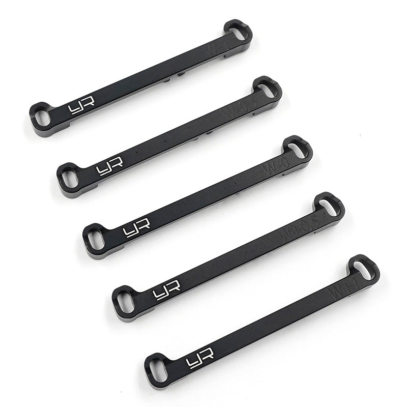 Yeah Racing Aluminum 7075 Front Tie Rod Set (-1 ,-0.5 , 0 ,+0.5 ,+1) For Kyosho Mini-Z MR02 and MR03 KY03-004BK RWD