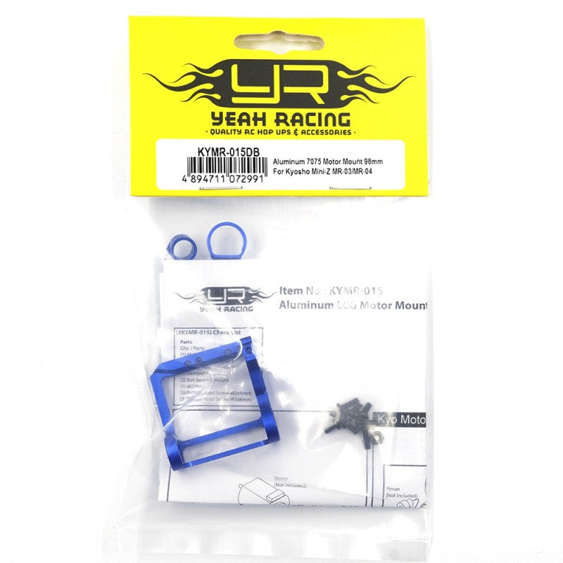 Yeah Racing Aluminum 7075 LCG Motor Mount 98mm For Kyosho Mini-Z MR03 and MR04 KYMR-015DB