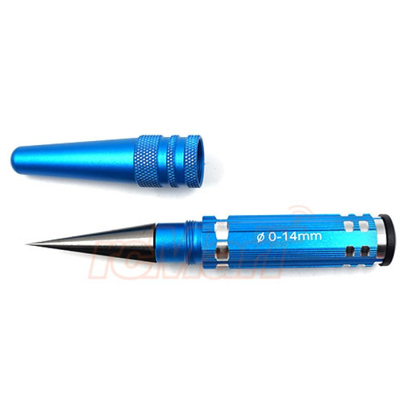 Yeah Racing Aluminum Body Mounting Hole Reamer 0-14mm Blue YT-0178BU