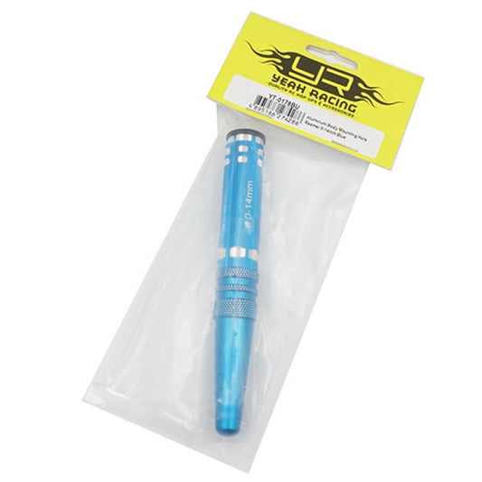 Yeah Racing Aluminum Body Mounting Hole Reamer 0-14mm Blue YT-0178BU