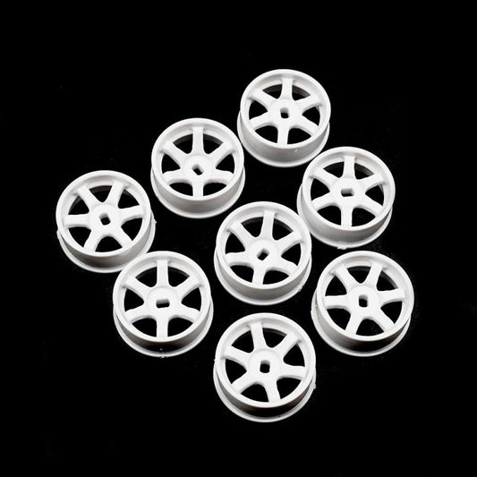 Yeah Racing Plastic Narrow Rim Set 8.5mm (Offset 0 +1 +2 +3) White For 1/28 AWD Mini-Z  WL-0145WH