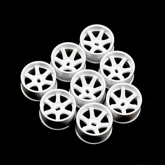 Yeah Racing Plastic Wide Rim Set 11mm (Offset 0 +1 +2 +3) White For 1/28 AWD Mini-Z  WL-0146WH