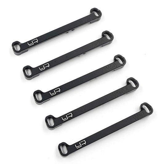 Yeah Racing Aluminum 7075 Front Tie Rod Set (-1 ,-0.5 , 0 ,+0.5 ,+1) For Kyosho Mini-Z MR02 and MR03  KY03-004BK  RWD