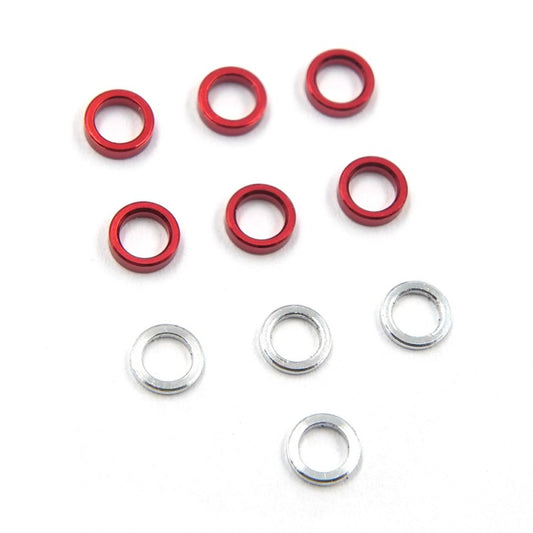 Yeah Racing Aluminum Spacer 3.7 x 2.5mm (0.5mm 1.0mm) 10pcs For Kyosho Mini-Z MR04 KYMR-007SV/RD  RWD