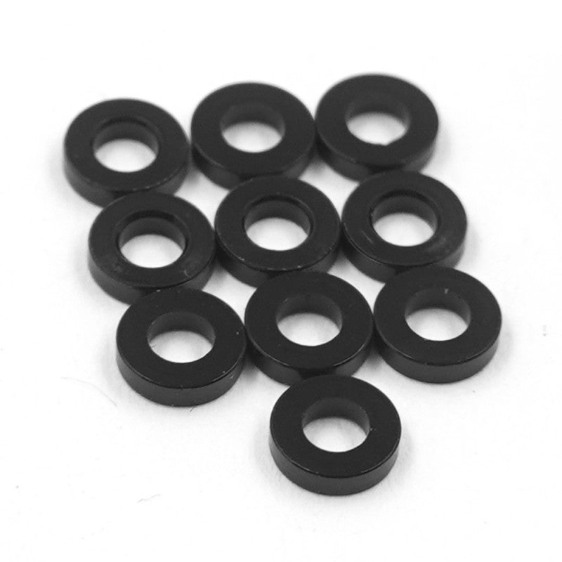 Yeah Racing Aluminium M2 X 4mm Flat Washer 1.0mm 10pcs  YA-0755BK