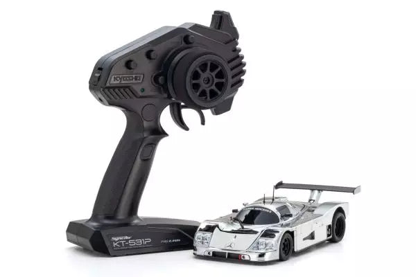 Kyosho Mini-Z Sauber-Mercedes Gruppe-C Rennsportwagen C 9 Chrome Silver w/Gyro RWD MR04 Readyset 32362CRG