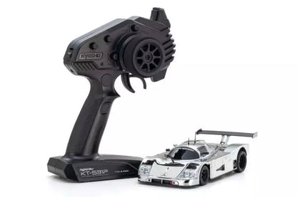 Kyosho Mini-Z Sauber-Mercedes Gruppe-C Rennsportwagen C 9 Chrome Silver w/Gyro RWD MR04 Readyset 32362CRG