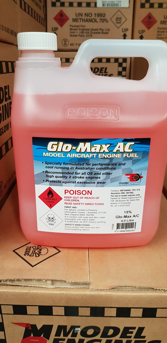 (DG) GLO-MAX AC FUEL 10% NITRO 4 LT (GMAC1040) 2 STROKE FUEL