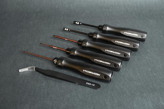 Koswork MINI-Z MINI CAR TOOL SET 6PCS (ALUM TRI HANDLE)